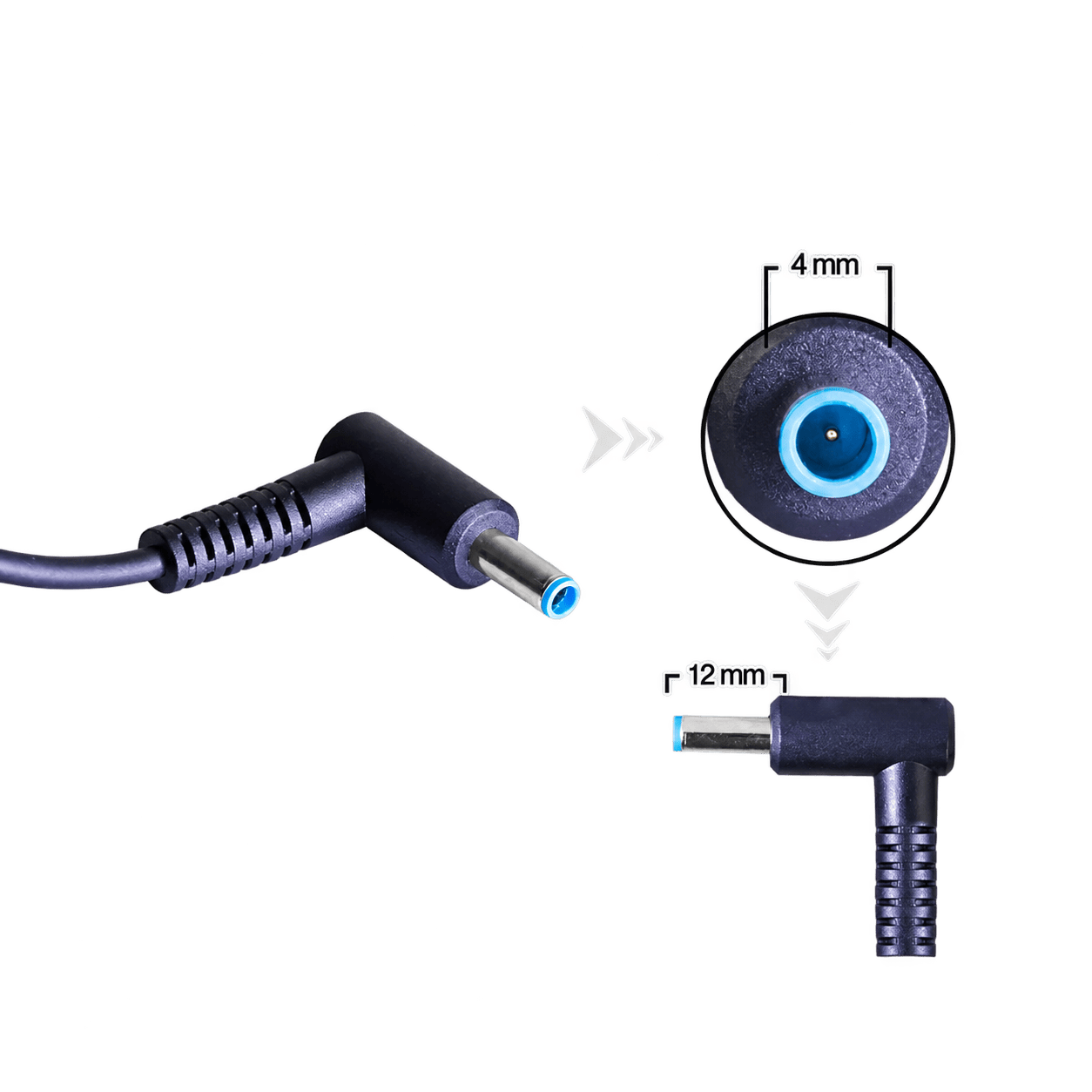 Cargador MTX para Portátil HP 19.5V 3.33A 65W Punta Azul 4.5 x 3.0 mm - Imagen de 2