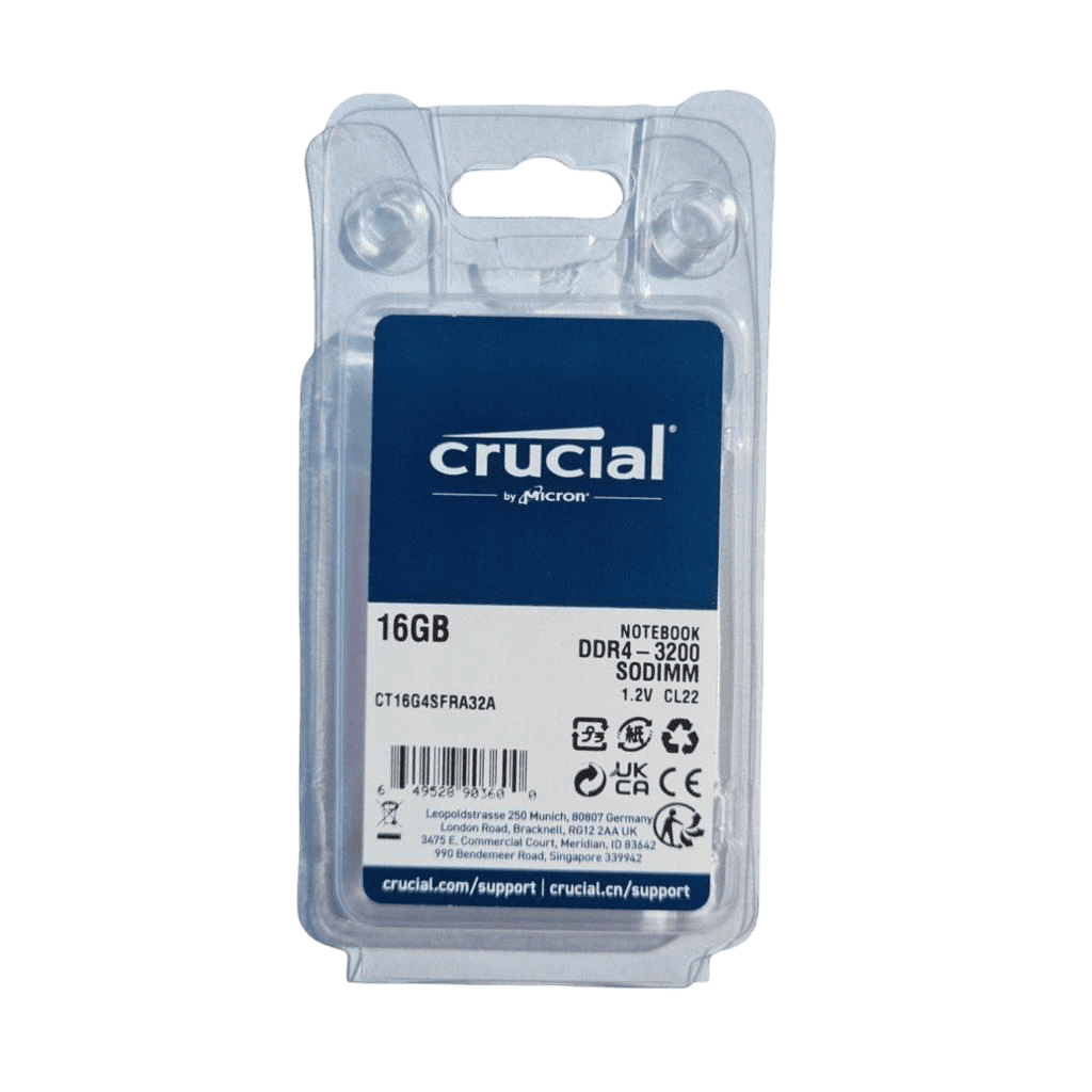 Memoria RAM Crucial 16GB DDR4 3200MHz SODIMM para Portátil