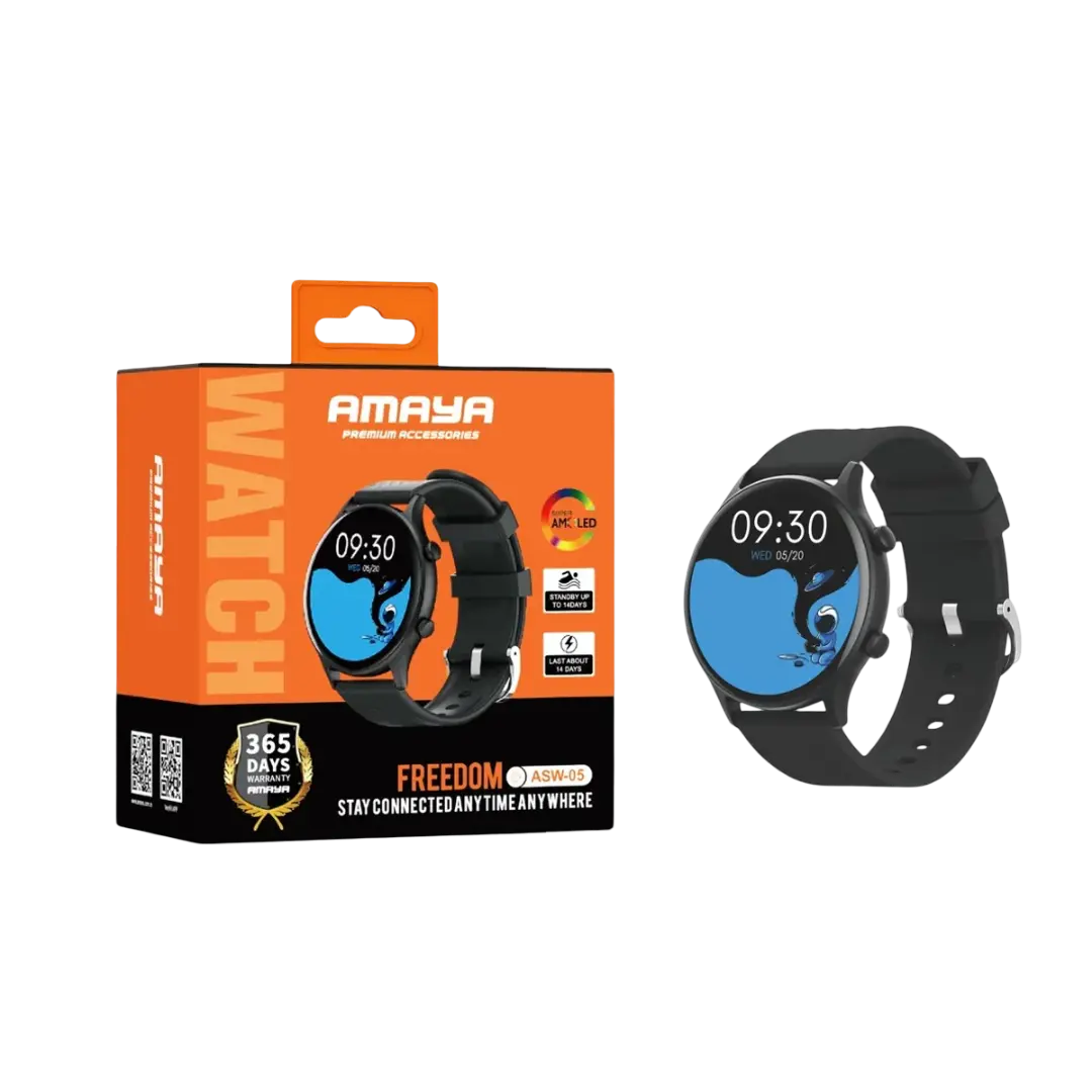 Reloj Inteligente Amaya ASW-05 Negro Bluetooth 5.2 IP67