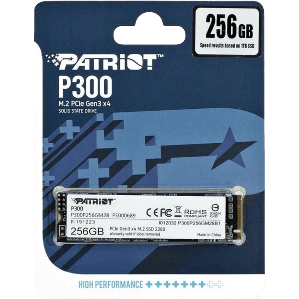 Disco Duro Sólido SSD Patriot P300 256GB M.2 NVMe PCIe Gen3
